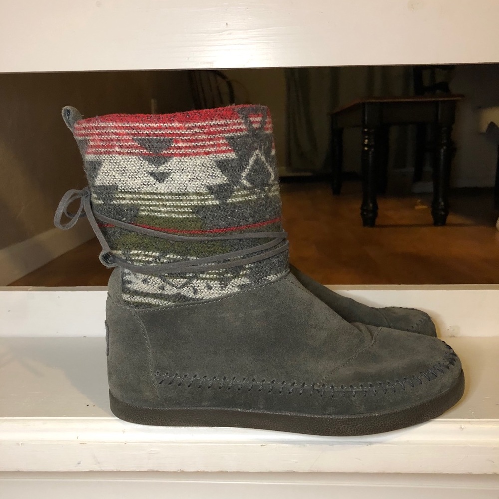 TOMS Grey Suede Nepal Boots - Women’s